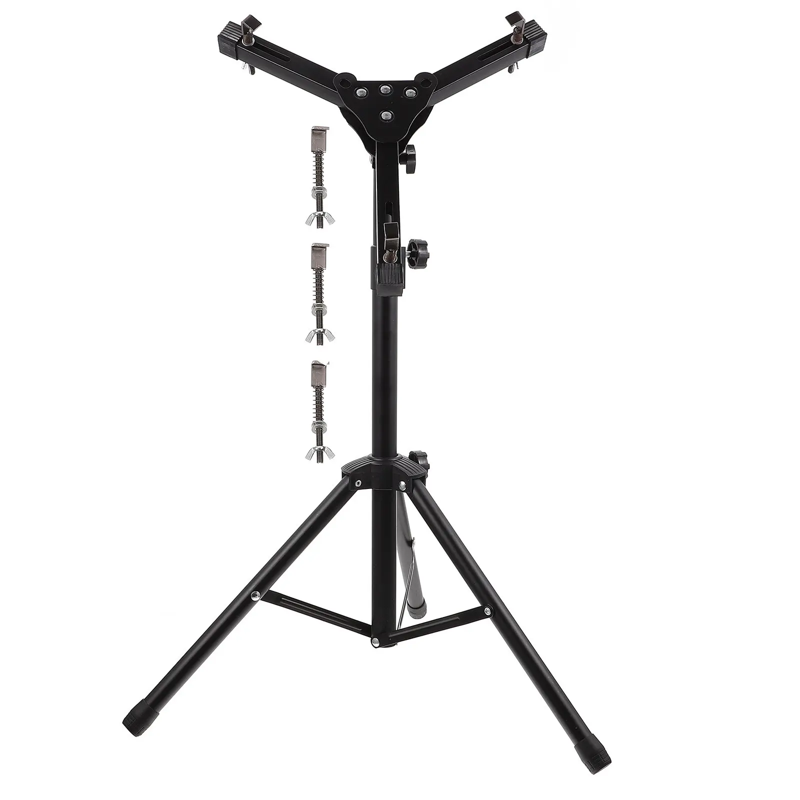 

1 set 1 Set Foldable Rack Alloy Heavy Duty Drum Stand Storage Shelf For Percussion Practice (Black) Durable Drum Holder Bracket