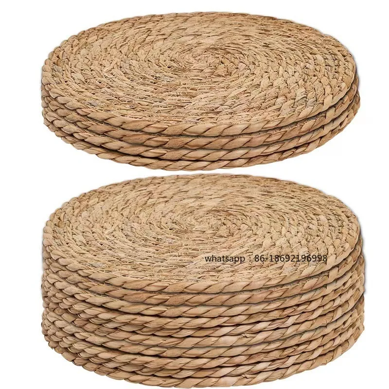 Pot Mats Handwoven Rattan Placemats Round Heat Insulation Mats Natural Woven Table Mats For Dining Home Wedding Decor