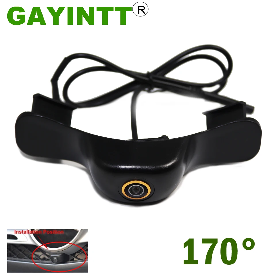 GAYINTT 170° 720P Night Vision Car Front View Camera for Mercedes Benz GLC Class Facelift X253 C253 2019 ~2021 HD Camera