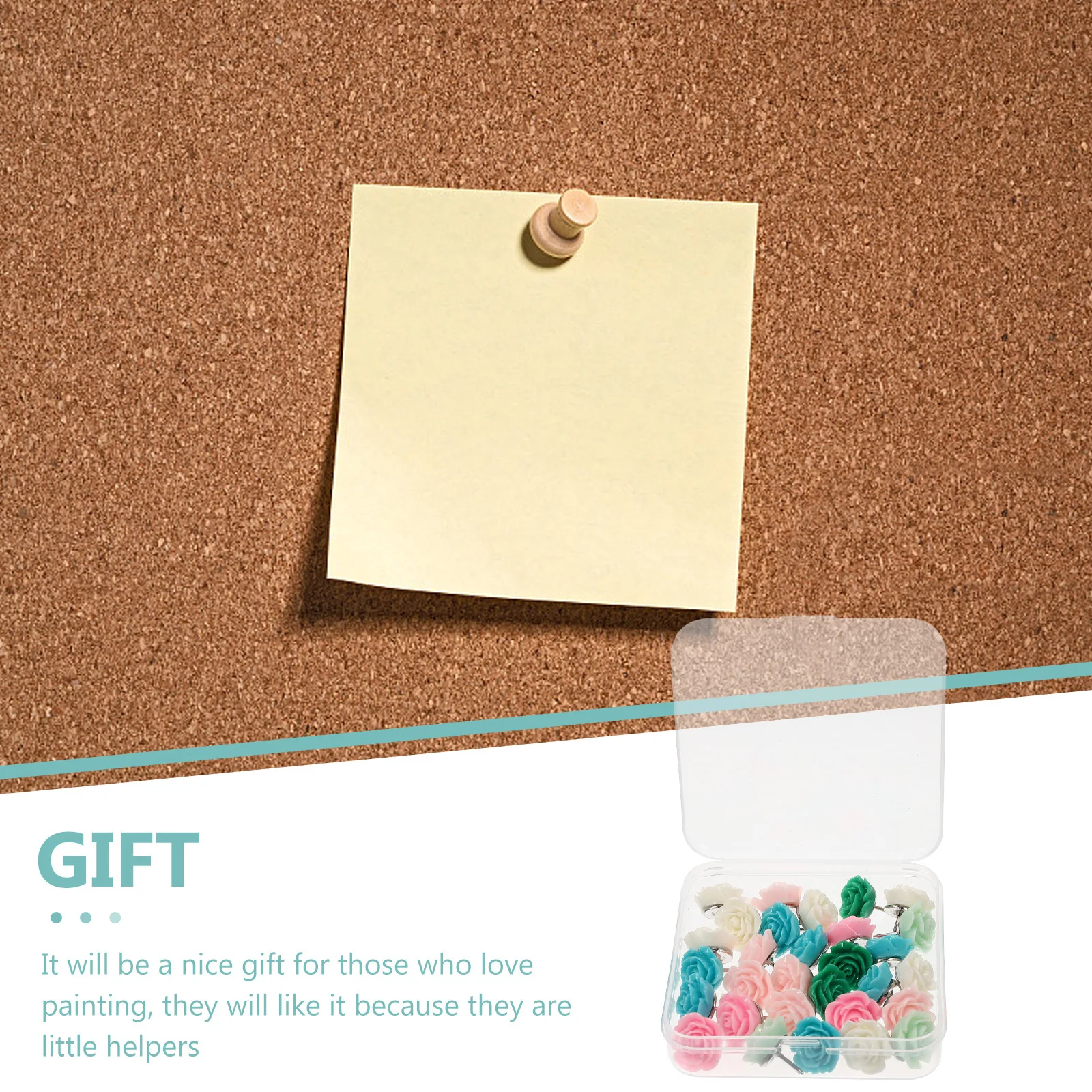 

NOLITOY 30pcs Sunflower Thumbtacks Reusable Push Pins for Bulletin Board Cork Office Decor Flower Iron Supplies Flat Tacks Rose