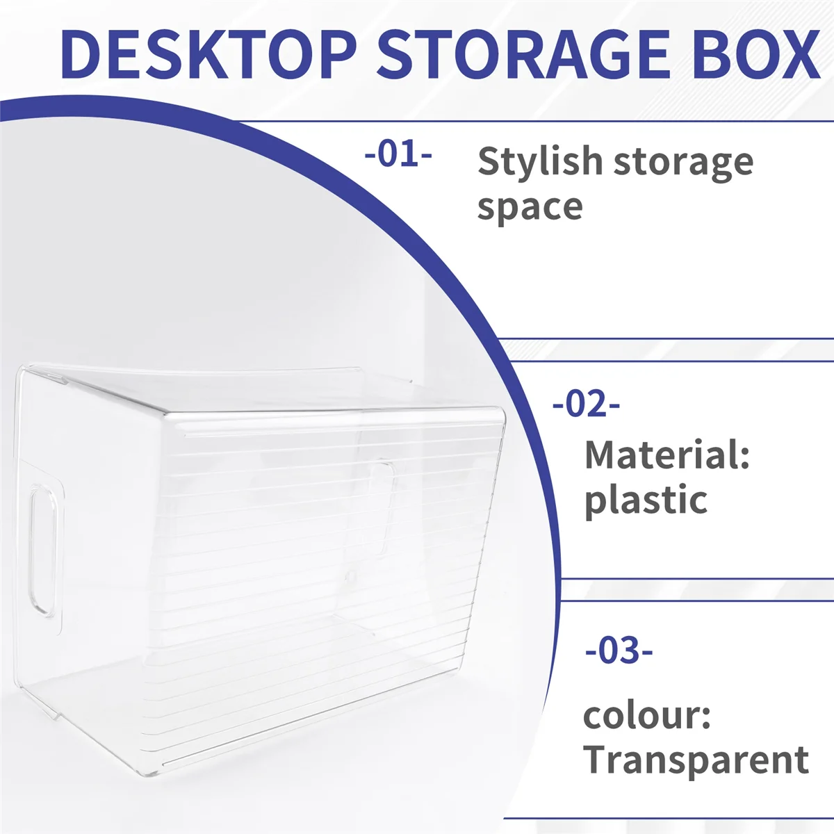 ABLJ29X20X15cm Acrílico Transparente Caixa de Armazenamento de Geladeira Desktop Dormitório Banheiro Caixa de Armazenamento