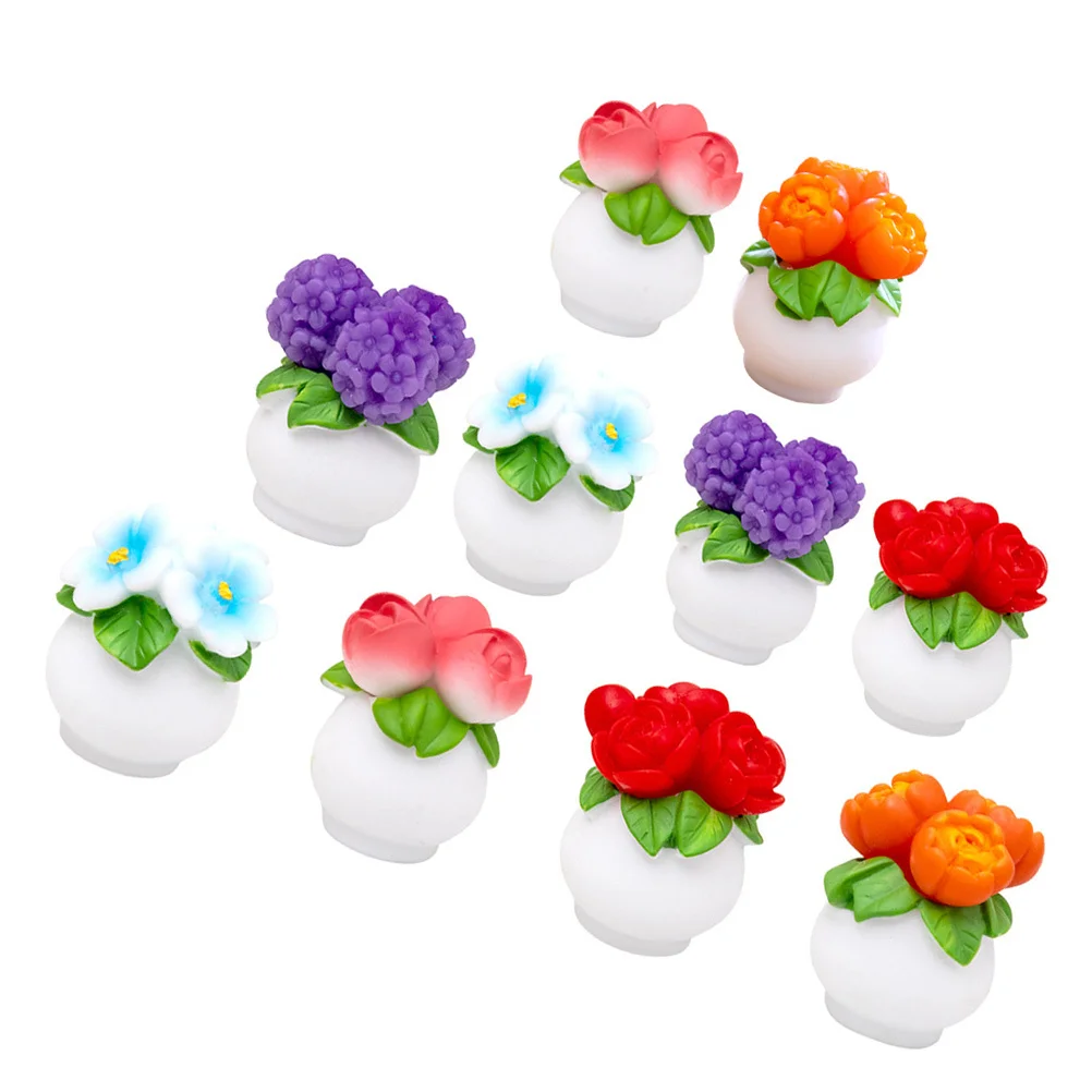

10Pcs Miniature Potted Plants Lifelike Mini Bonsai for Home Decor Desktop Garden Landscaping Mini House Decoration Accessories