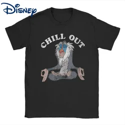 Men Women's T-Shirt Disney Lion King Novelty Cotton Tee Shirt Rafiki Chill Out Meditation Graphic T Shirt Tops Plus Size