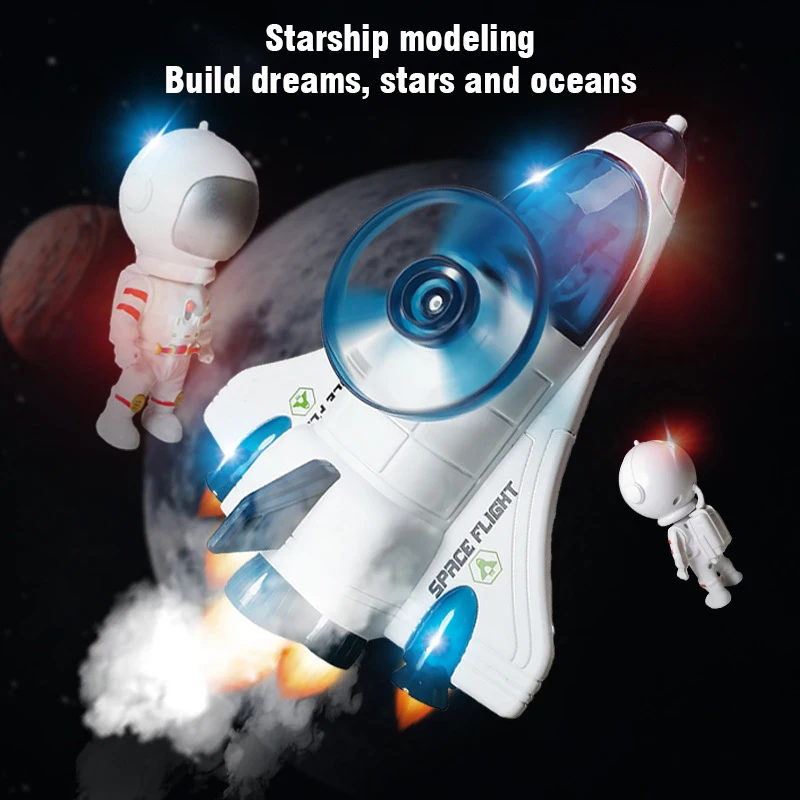 Flying Disc Launcher Outdoor Toy Saucer Sliding Plane Toy Educational Toy for Children Ejection Astronaut Gyroscope Toys for Kid