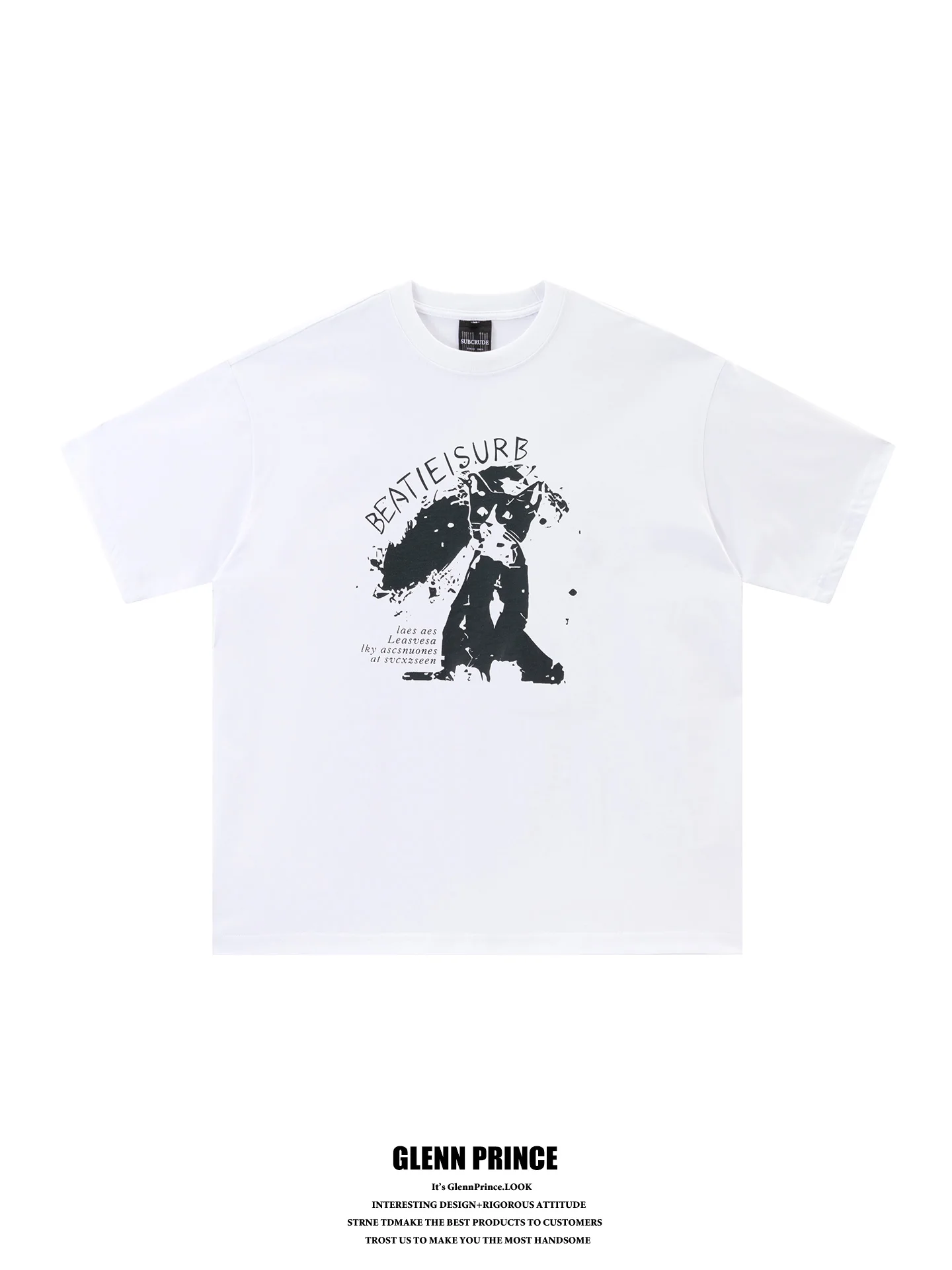 

GPstudio American Style Print Short Sleeve Men's T-shirt Casual Cotton Half Sleeve Tee Summer Lazy Couple Wear Youth Fashion