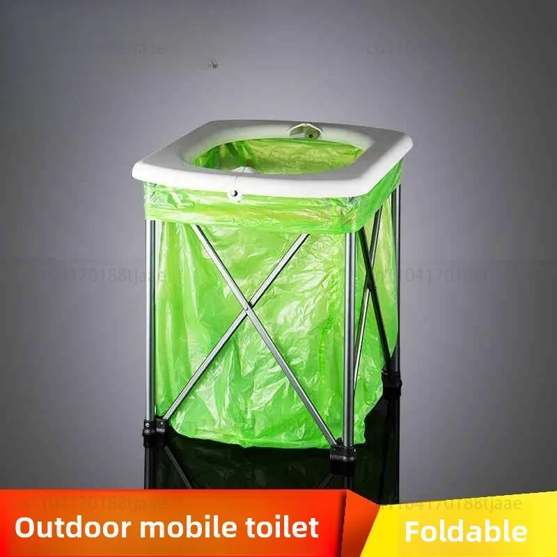 Открытый складной туалет, мусорное ведро, портативный автомобильный туалет для самостоятельного вождения