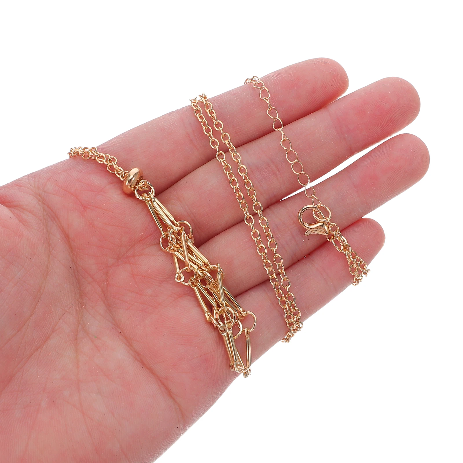 

6pcs Crystal Cage Necklaces Adjustable Stone Holder Pendant Set Durable Mesh Natural Raw Stone Choker For