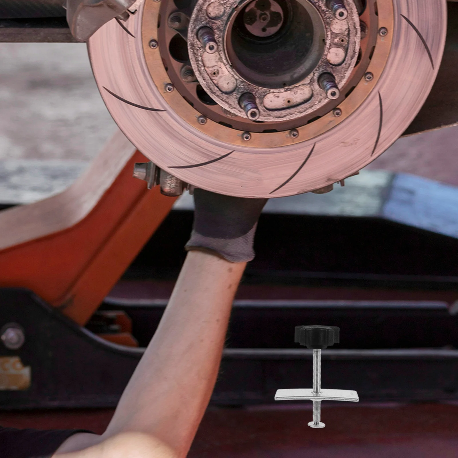 

Disc Brake Caliper Tool with Piston Compressor Function - Universal Brake Pad Spreader for Automotive Repair and Maintenance Use