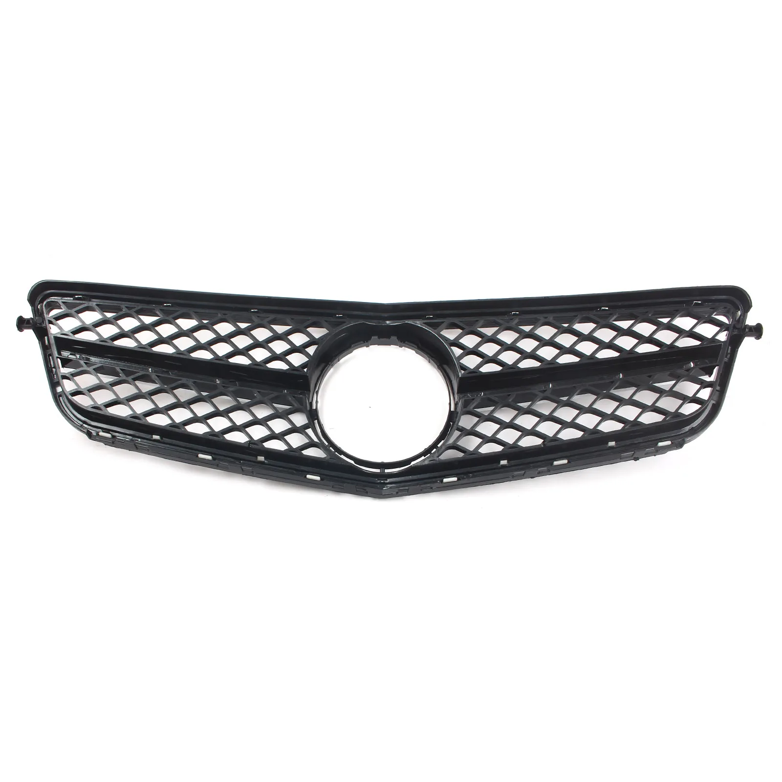 فضي أسود المصد الأمامي شواء الأوسط صافي بعد جزء السوق استبدال لمرسيدس بنز W204 C-Class 2007-2014 بدون شعار