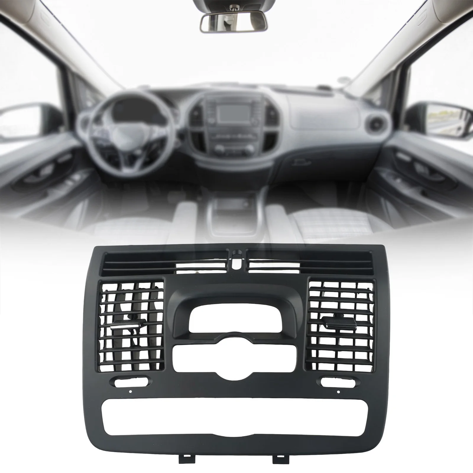 Center Control AC Air Vent Grille Outlet Cover Panel For Benz W636 W639 2010-15 6396800107 Dashboard A/C Grille Cover