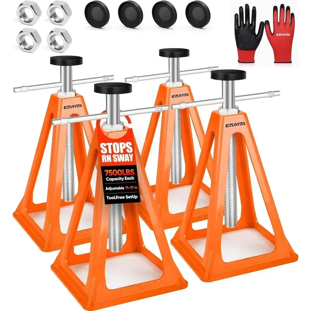 4-Pack RV Stabilizer Jacks – Each Supports Up to 7500 Lbs, Adjustable 11