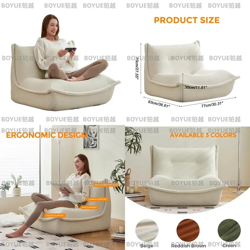 Large Sofa Chair Soft Sinking Comfort Seat for Adults Living Room Bedroom Fireside Lounge Furniture Plush Cozy Armchair