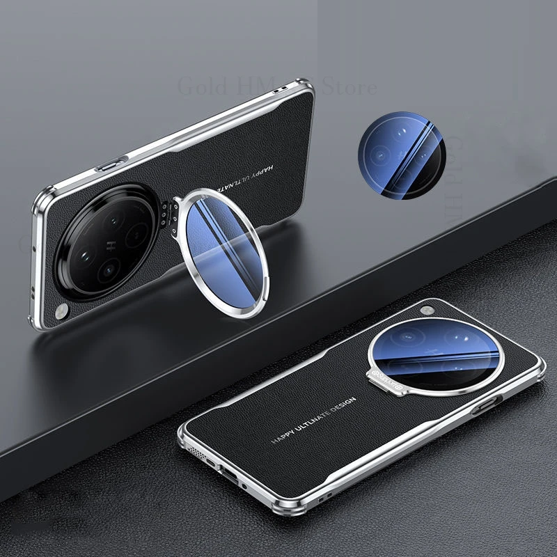 

Shockproof Leather Armor Case For Oppo Find X8s Plus Lens Film Kickstand Protector Find X8 Ultra Camera Stand Cover Find X8 Pro