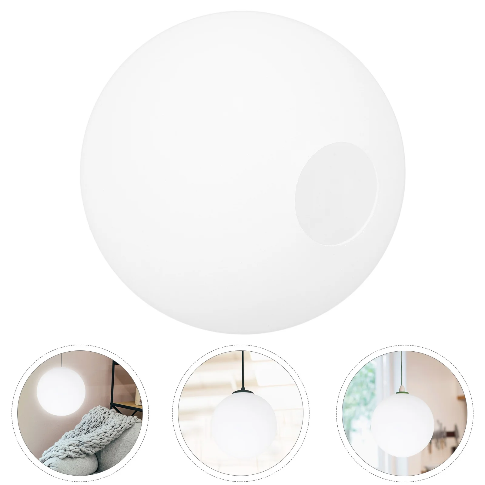 Piccolo paralume in vetro smerigliato con apertura da 5-6 cm, copertura sostitutiva, trasmissione della luce soffusa per lampade da terra moderne da parete a soffitto