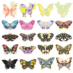 Cute Butterfly Enamel Pins Cool Horror Insect Enamel Brooches Lapel Backpacks Clothing Steampunk Badge Jewelry Gifts for Friends