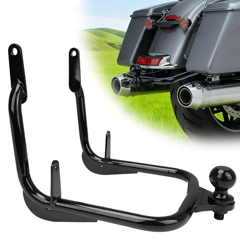 

Motorcycle Black Trailer Tow Hitch Receiver For Harley Touring Electra Road King CVO Street Glide Road Glide 2009-2023