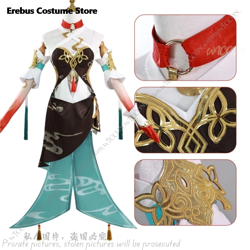 Lingsha Cosplay Costume Wig Shoes Anime Game Honkai: Star Rail Cosplay Fecund Xianzhou Alliance Cosplay Lingsha Halloween Party