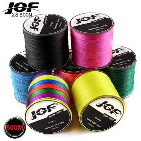 8 Strands Braided PE Fishing Line 500M JOF
