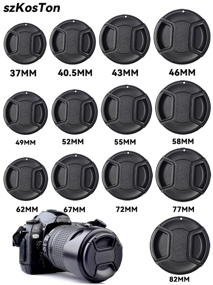 Kamera-Objektivdeckel, hochwertig, 40,5 mm, 49 mm, 52 mm, 55 mm, 58 mm, 62 mm, 67 mm, 72 mm, 77 mm, 82 mm, Snap-on-Objektivdeckel vorne für Kamera