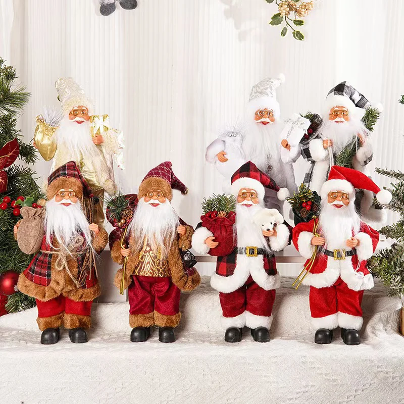 Christmas Desktop Ornament Standing Posture Santa Claus Living Room Study Bedroom Creativity Festival Atmosphere Home Decoration