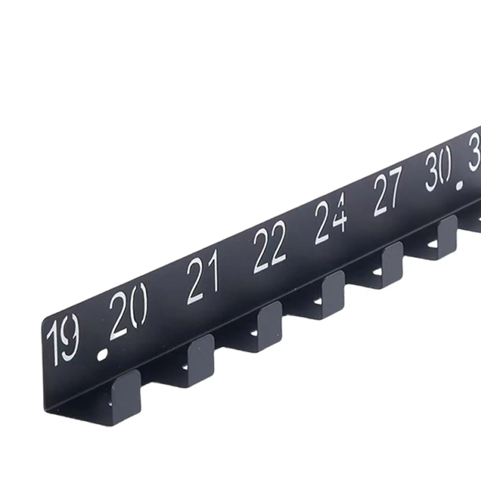 Practical Wrench Organizer Metal Wall Mount Holder with Numbered Hooks for Tools Storage at Home