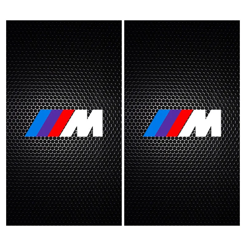 2Pc Car Emblem Center Pillar Sticker Auto Door Decorative Stickers For Bmw M Performance M3 M5 M6 F01 F20 F10 F13 F15 F16 F30