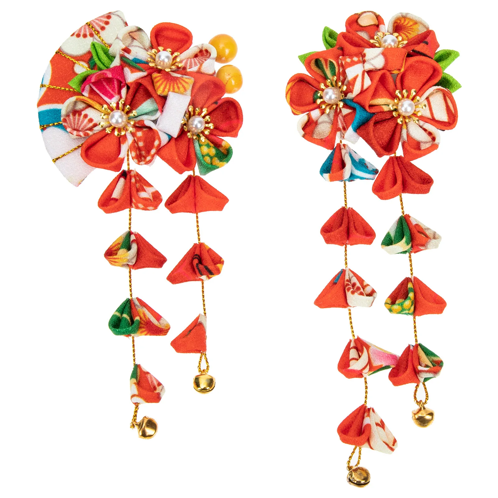 

2 шт. заколки-вентиляторы с цветами: уникальная элегантность, привлекают внимание, идеально подходят для фотосессий, аксессуары для новогодних вечеринок