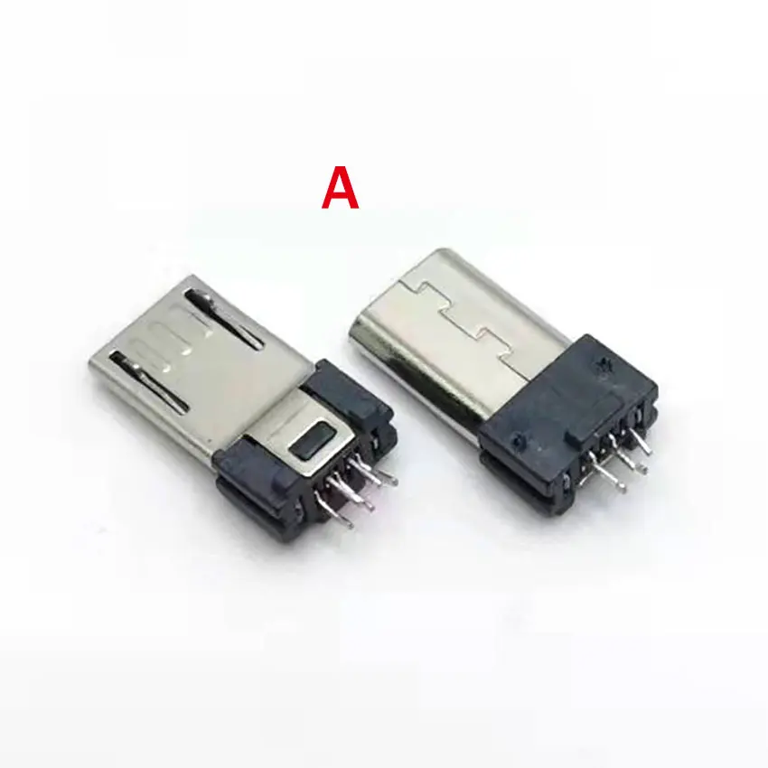 5pcs Micro USB 5 Pin 5V 1.5A USB Male Connectors Micro USB Connector Jack Tail Male Plug Sockect Electric Terminals