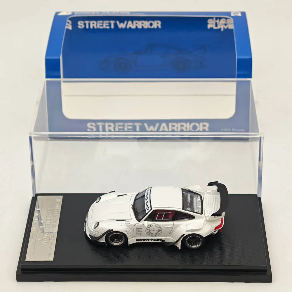 

Street WARRIOR SW 1/64 Rauh-Welt RWB 993 AGL Sport Car Diecast Model Car Limited Collection Auto Toys Gift White