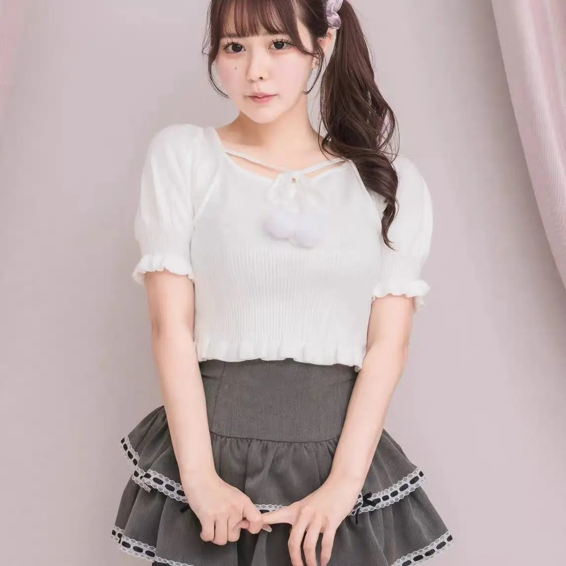 Japanese Mass-produced Girls Short Skirts Double-layer Cake Fluffy Pumpkin Culottes High Waist Casual Skirt Women Summer