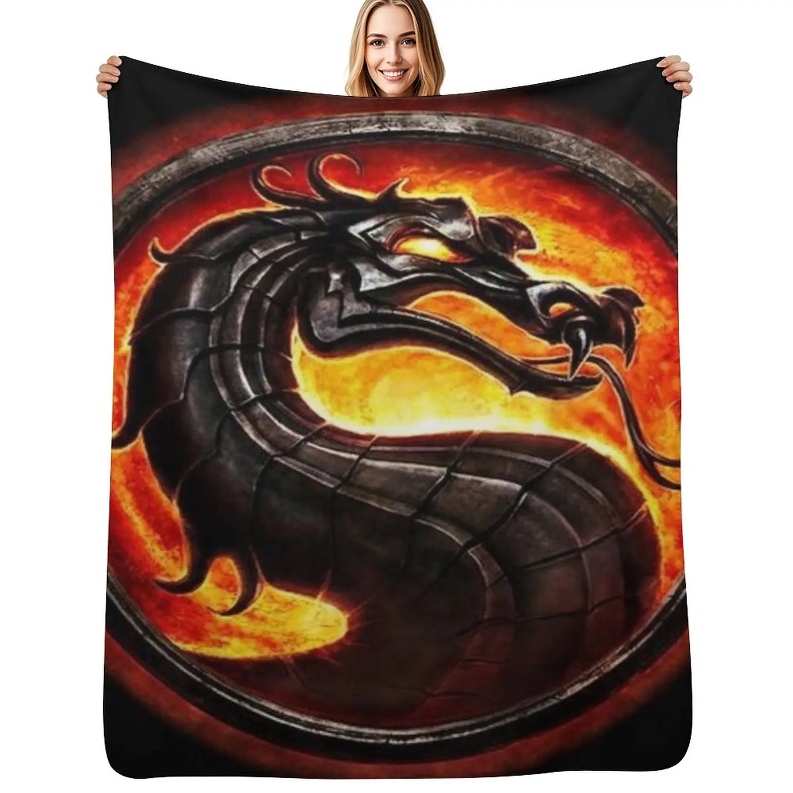 Mortal Kombat Throw Blanket Decoratives Hairys Single for babies Summer Beddings Cute Plaid Blankets