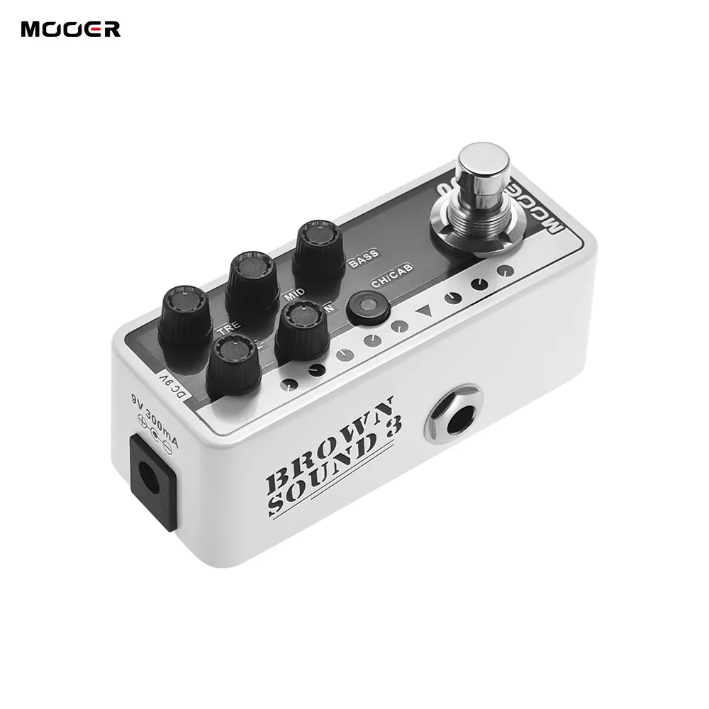 

Mooer Pedal Guitar Effects Electric Acoustic 005 Brown Sound 3 Effects Digital Preamp All for Guitar Parts Accessories Effector