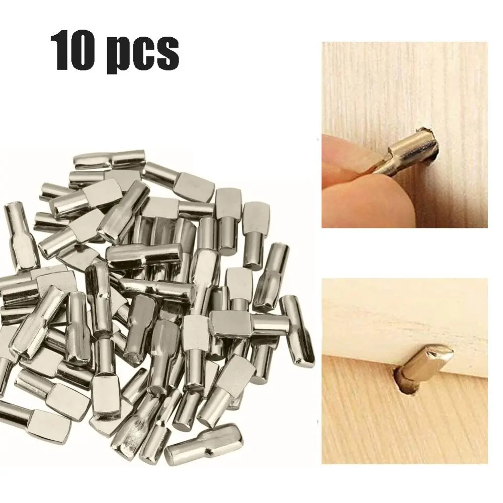 10pcs New Portable Laminate Support Pegs Mini Laminate Pins Shelf Bracket Fixing Bracket Spoon Shape Furniture Hardware