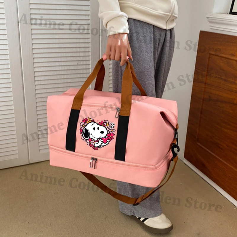 Snoopyed Reisetasche mit großem Fassungsvermögen für Herren und Damen, gut aussehende Gepäcktaschen, tragbare, modische Handtasche für Fitness und Schwimmen – Detail 10