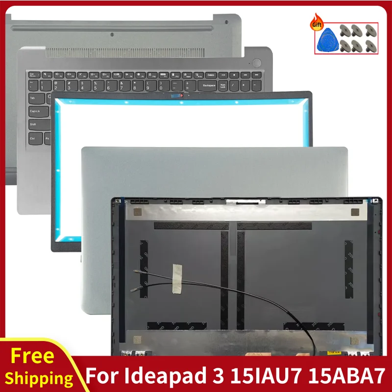 New For Ideapad 3 15IAU7 15ABA7 2022 Rear Lid Back Cover/Front Bezel/keyboard/Palmrest/Bottom Case Touchpa Computer Replace Part