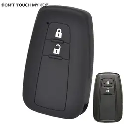 2 Button Silicone Car Remote Key Fob Cover Case For 2017 2018 Toyota CHR C-HR Prius Keyless Shell Skin Holder Protector