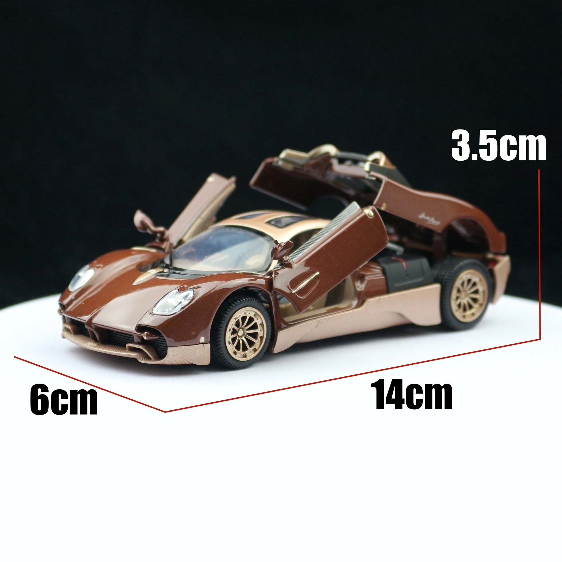 1/32 Pagani Utopia Spielzeugauto Modell CCA 1:32 Druckguss Metall Miniatur Super Sport Sound & Licht Sammlung Zurückziehen Geschenk für Jungen