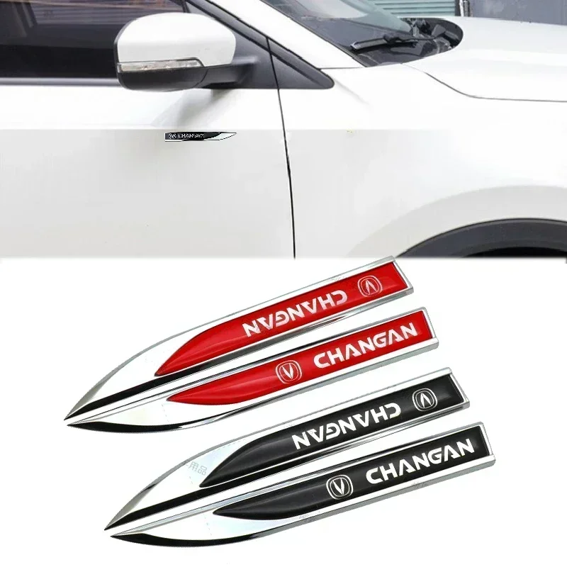 2PCS Metal Car Fender Stickers for CHANGAN Emblem Cs75 Cs35 Raeton Honor Star Ling Yue Cx20 Cv1 Cs1 V7 V3 V5 EADO Accessories