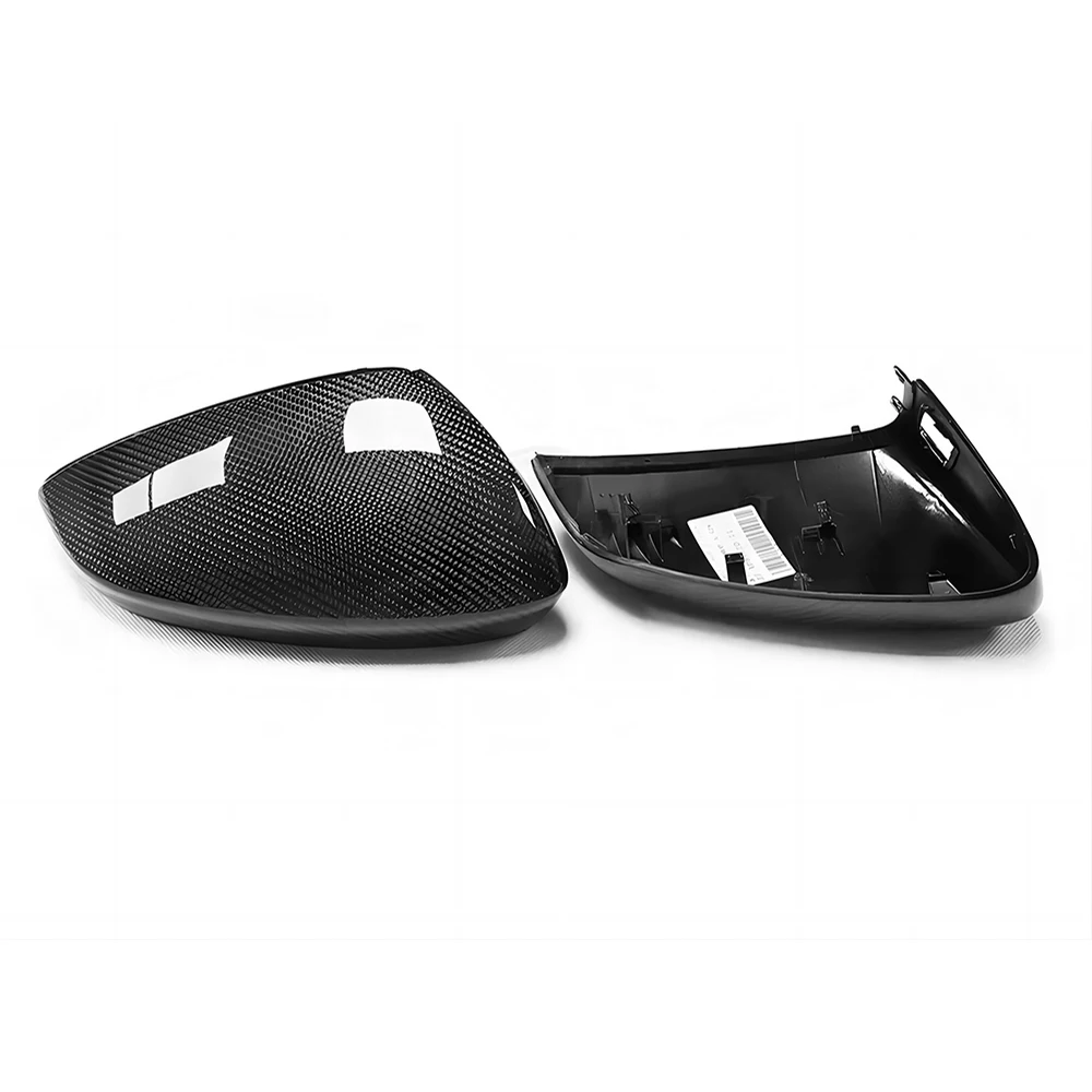 Replacement Rearview Side Mirror Covers Cap For 21-23 Audi 8Y A3 S3 RS3 OEM Style Carbon Fiber Shell With Blind Spot Assist