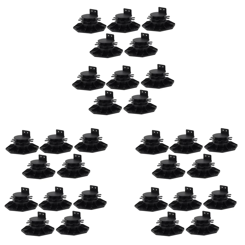 

ABAH-30Pack Adjustable Deck Support Pedestal Deck Foundation Base Support For Floating Deck Platform Deck Floor Height