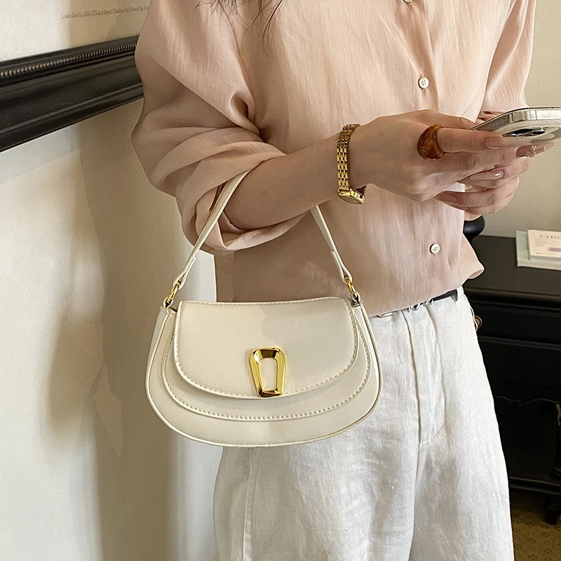 Luxus Designer Hobos Handtasche Frauen Kleine Achselhöhle Tasche Vintage Kupplung Geldbörse Pu Flap Schulter Taschen Für Damen Khaki Umhängetaschen – Detail 7