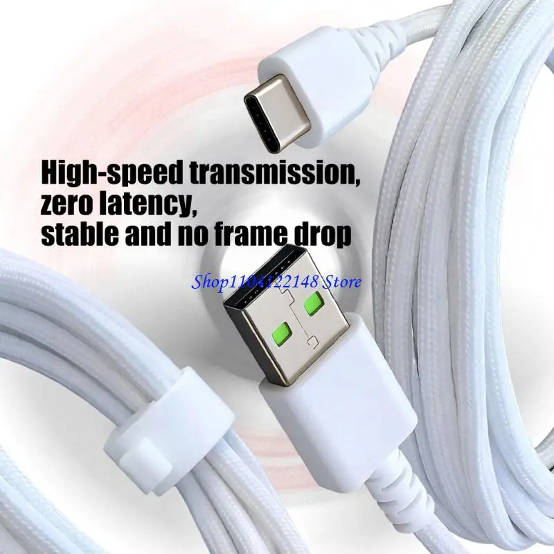 P9FA USB to Type C Mouse Cable Replacement Line Repair Wire Accessory for V2 /DeathAdder /Basilisk