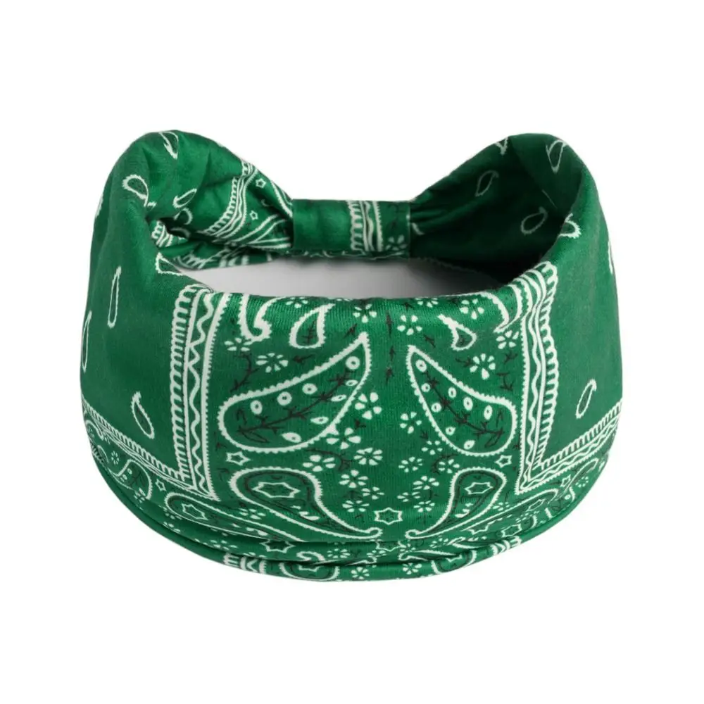 

Wash Face Cashew Print Boho Knot Turbans Headwrap Elastic Charming Yoga Headband Colorful Unisex Cross Headband Girls Ladies
