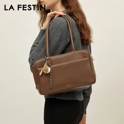 LA FESTIN-Sac à Main en Cuir de Grande Capacité pour Femme, Fourre-Tout à Bandoulière, Marque de Luxe, à la Mode