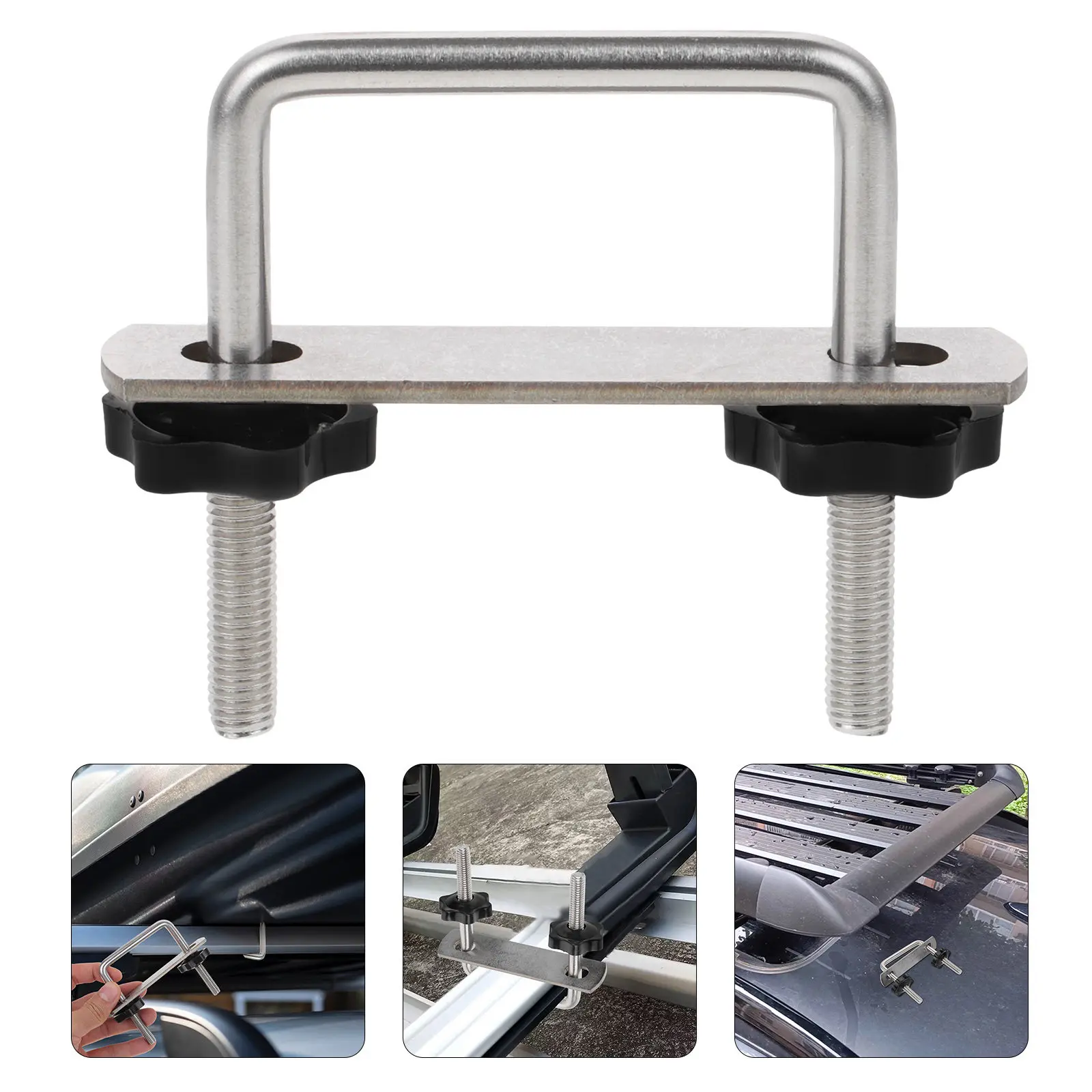 Heavy-Duty Universal Roof Rack Crossbar Clamp Bracket U-Shape Luggage Holder for Car Top Carrier Stable Grip Long-Lasting Roof