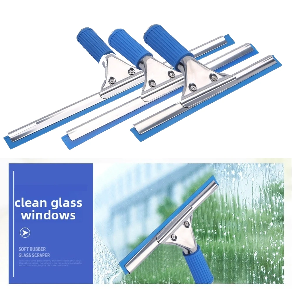 1Pcs Glass Squeegee One-Sided Soft Rubber Edge Glass Wiper Scraper Floor Window Cleaning Tool Household Water Wiper Replacement