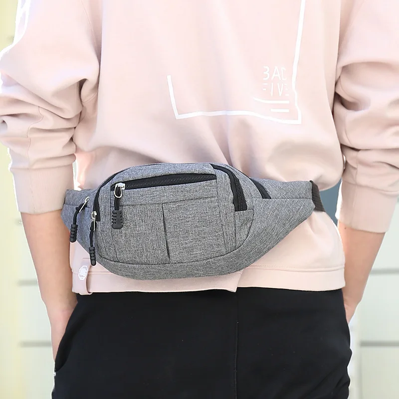 Men\'s Breast Package Waterproof Outdoor Sports Bag Pouch Korean-style Waist Bag Fanny Pouch Crossbody Male Banana Bag Purse