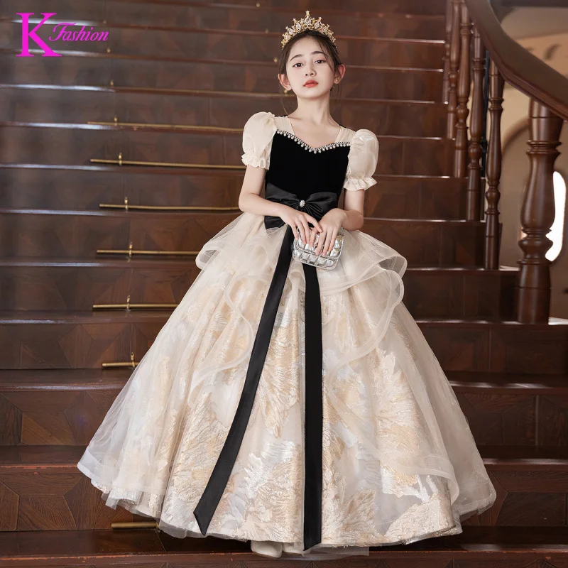 

Children's Evening Dress For Girls Wedding Clothes Birthday Clothing Princess Elegant Dress For Girl 3-16Y Party Dresses