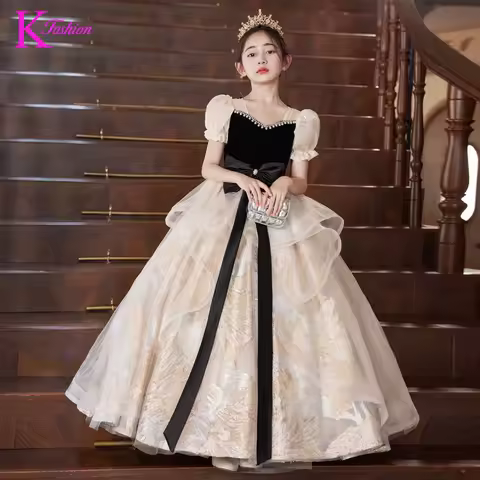 Children's Evening Dress For Girls Wedding Clothes Birthday Clothing Princess Elegant Dress For Girl 3-16Y Party Dresses
