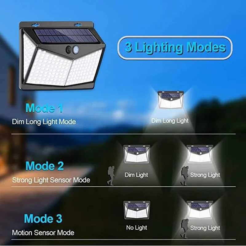 Impermeável Solar Motion Sensor Spotlight, Multi funcional, jardim ao ar livre, garagem iluminação, luz solar LED, prático